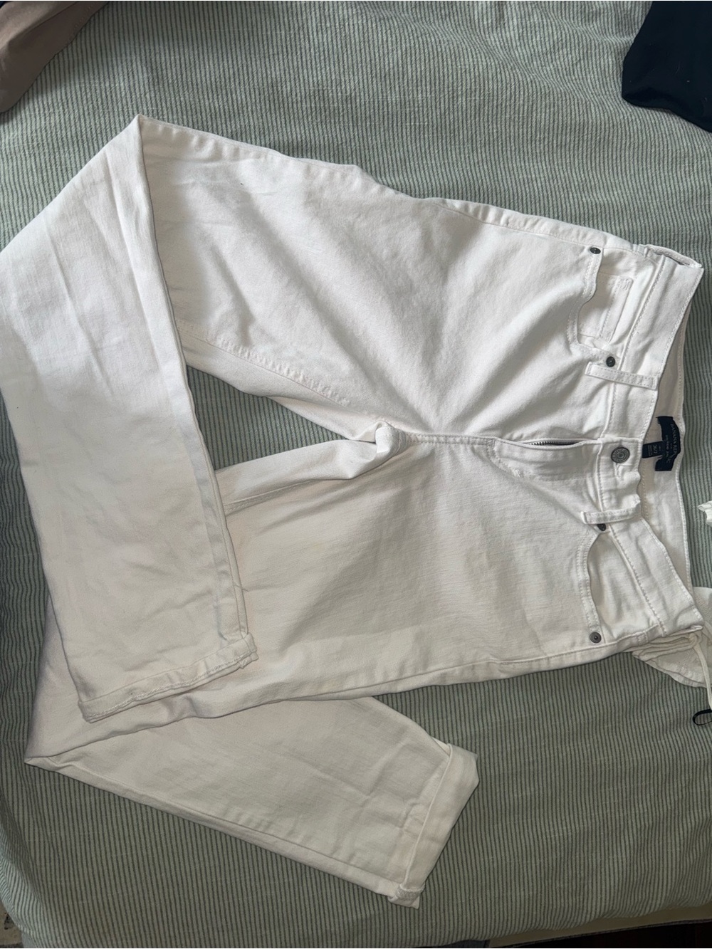 Banana Republic White Skinny Jeans - Slim High-Rise